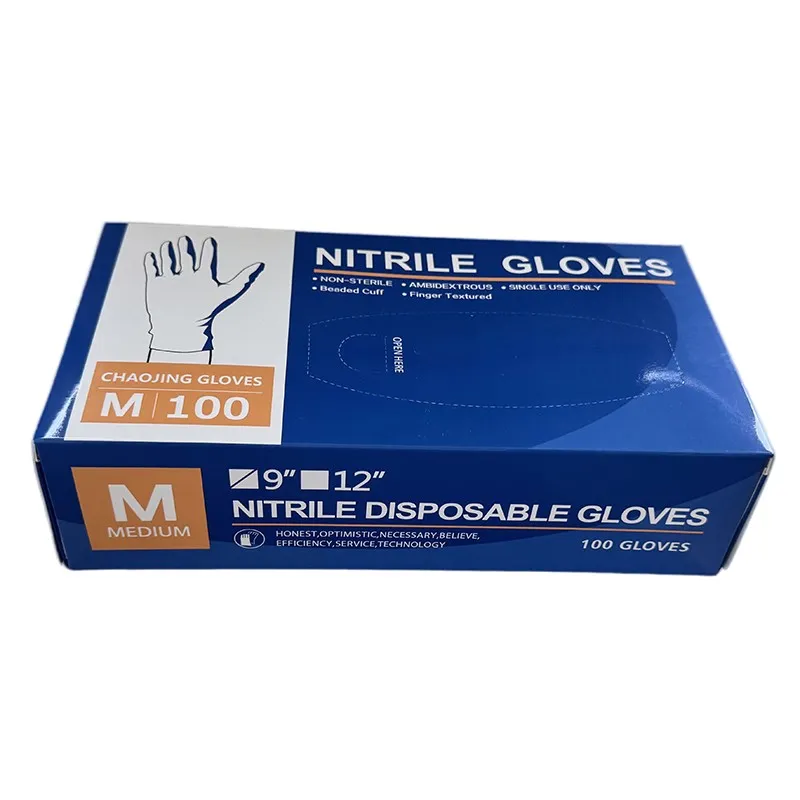 Blue powder free gloves