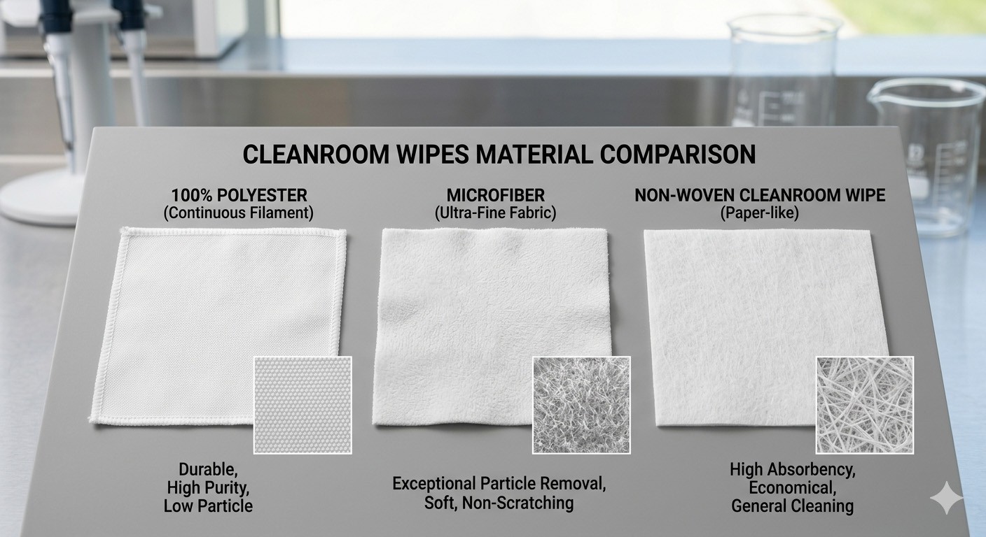 Cleanroom wipes material difference Cleanroom wipes material difference