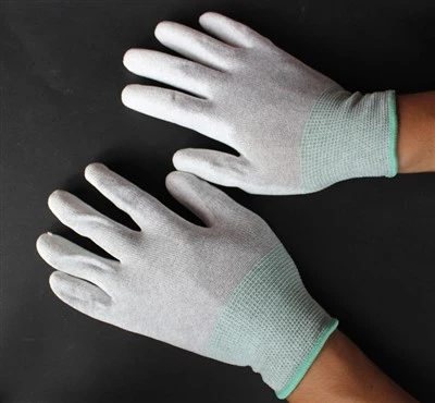 ESD Nylon Gloves Anti Static Conductive Carbon Fiber Gloves For Cleanroom Electronics Assembly