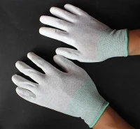 ESD Nylon Gloves Anti Static Conductive Carbon Fiber Gloves For Cleanroom Electronics Assembly